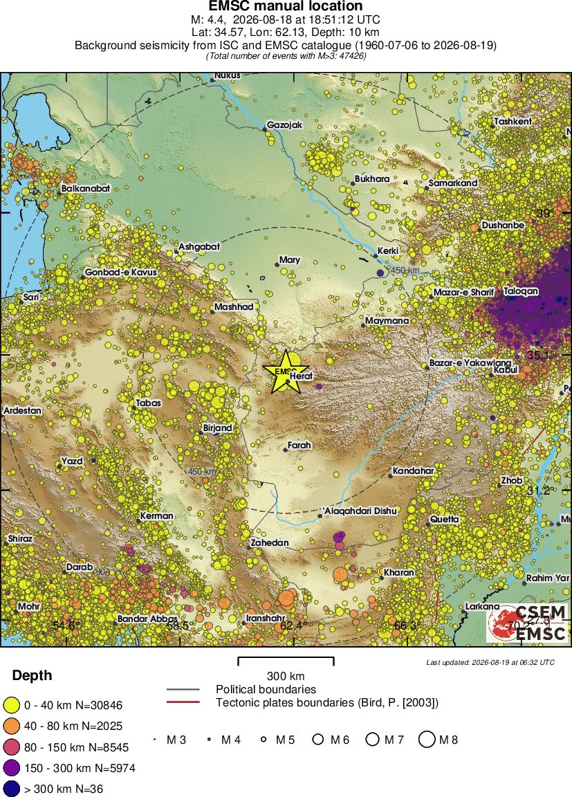 wide historical seismicity