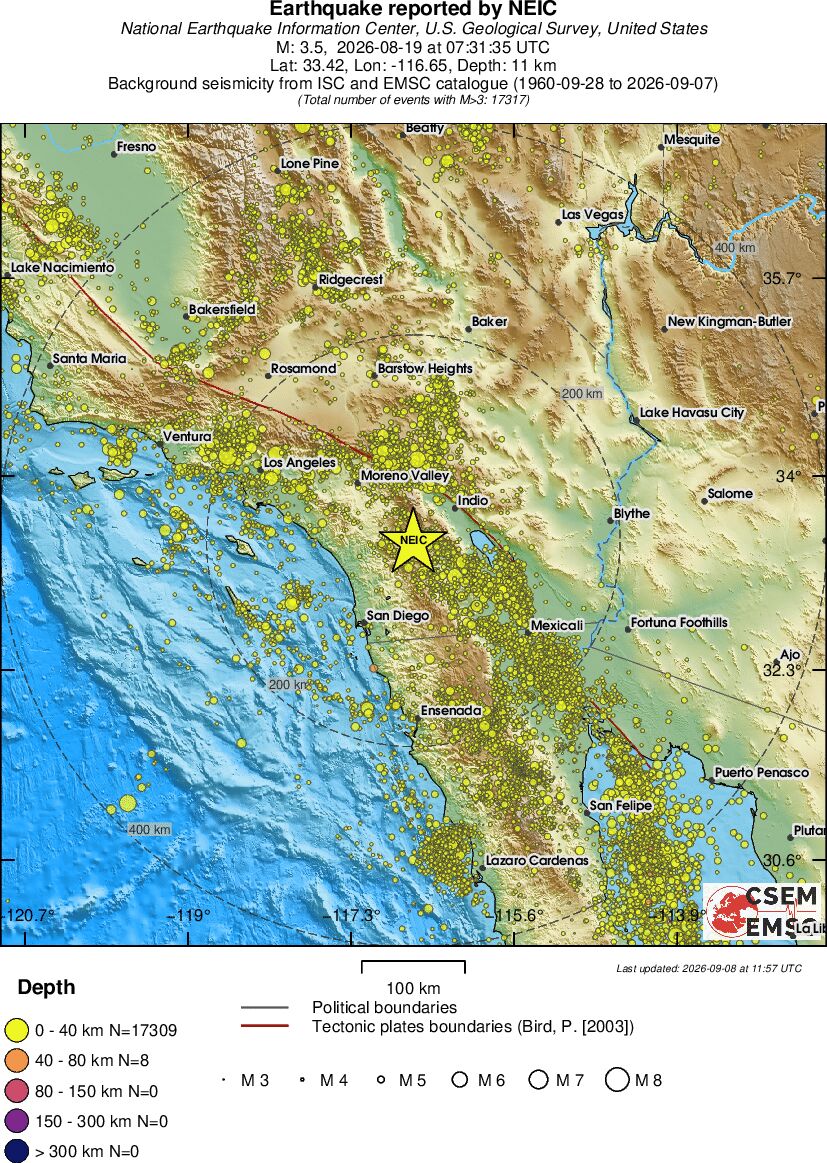 regional historical seismicity