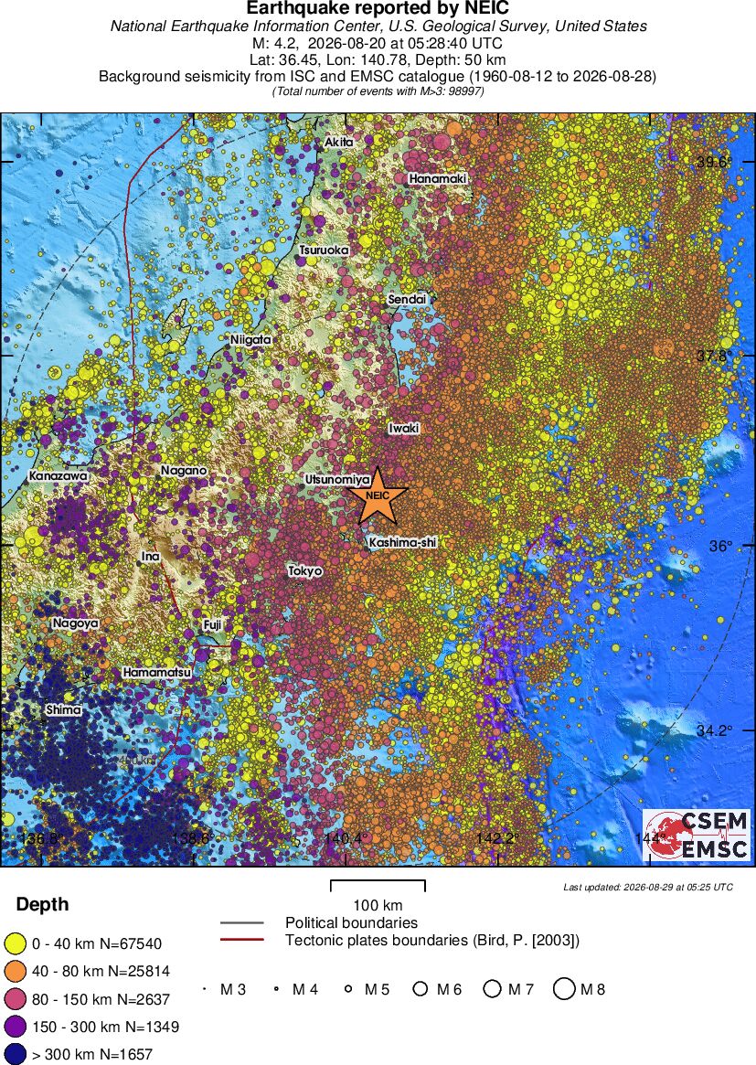 regional historical seismicity