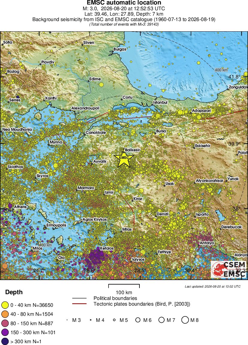 regional historical seismicity
