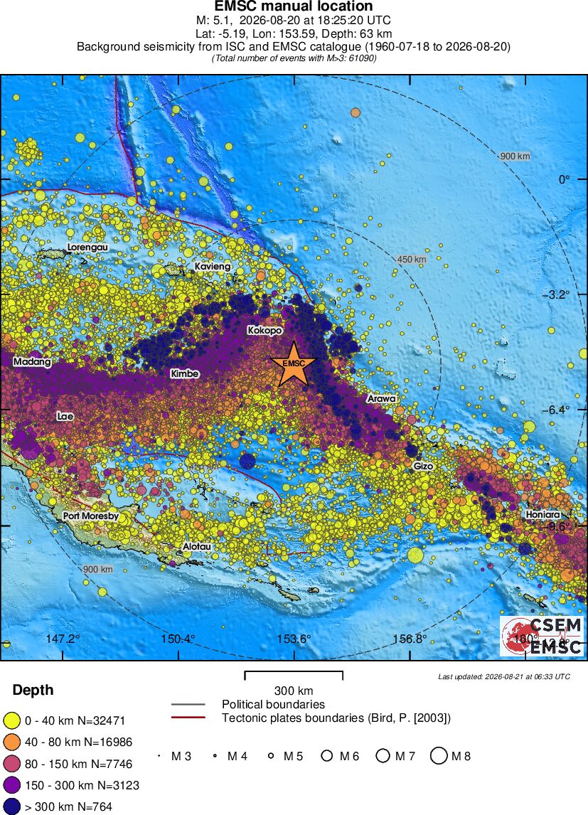 wide historical seismicity