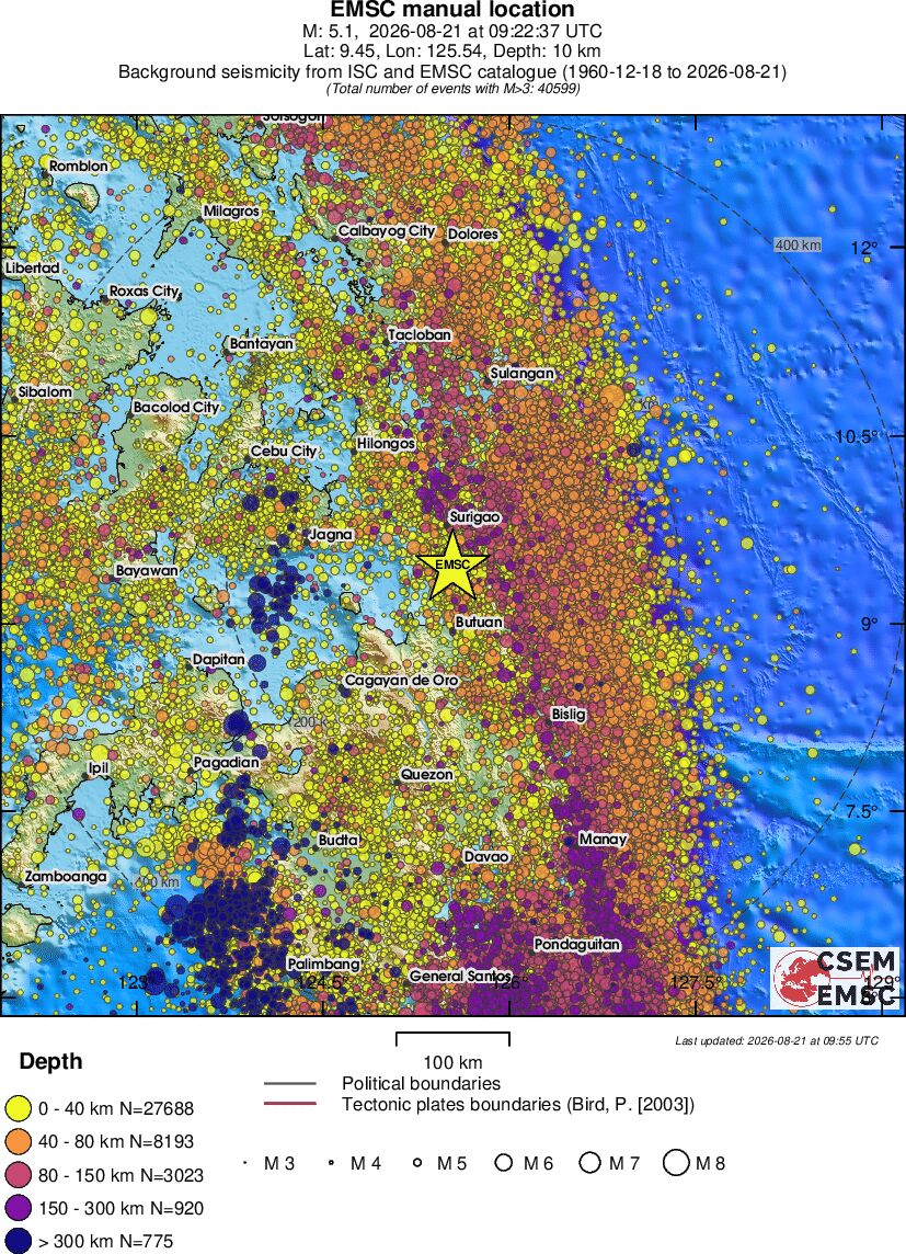 regional historical seismicity