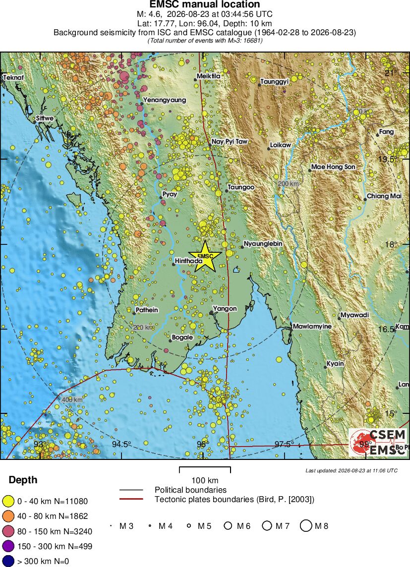 regional historical seismicity