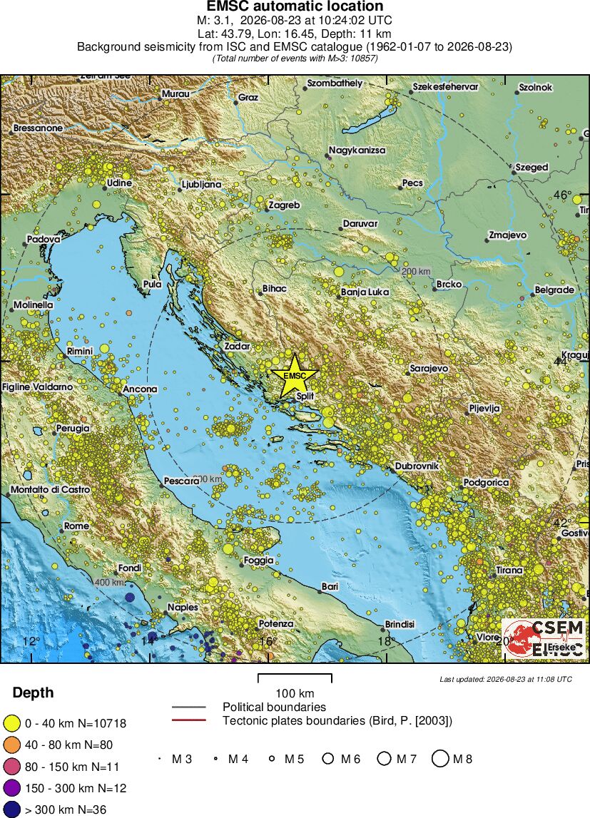 regional historical seismicity