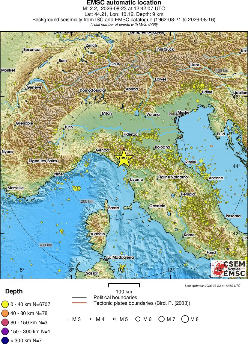 regional historical seismicity