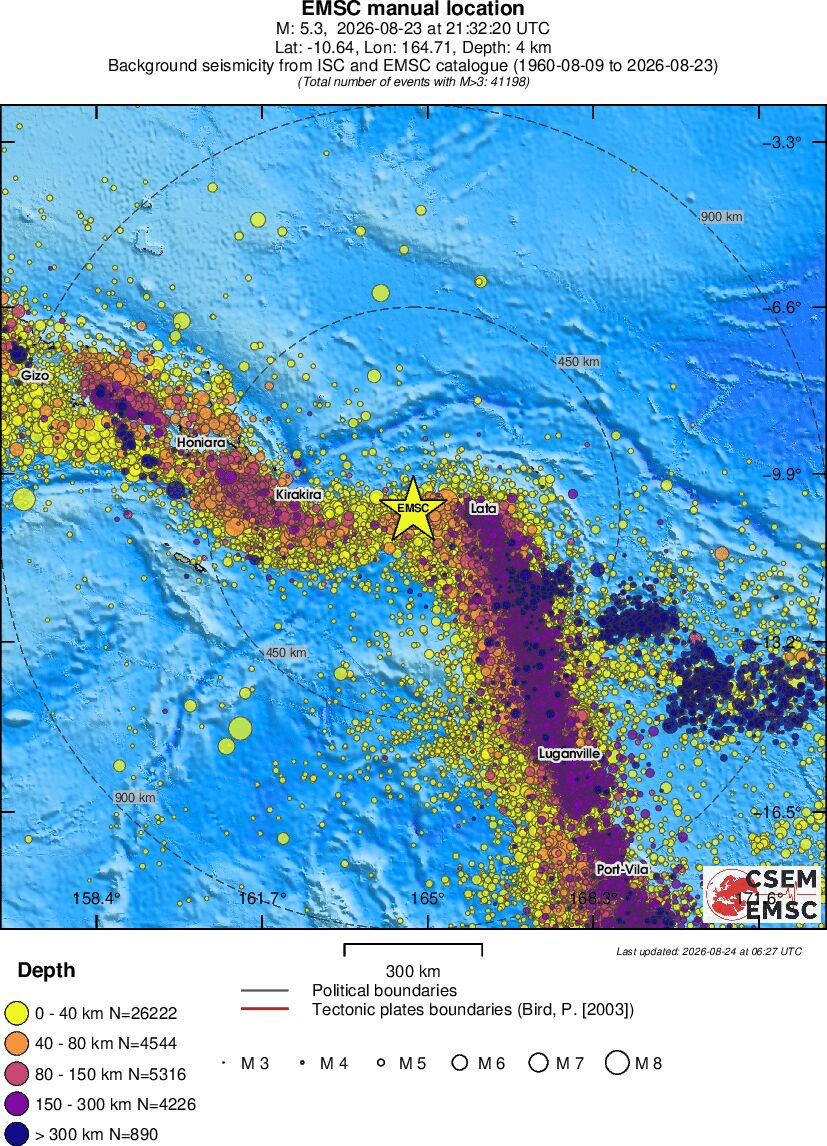wide historical seismicity