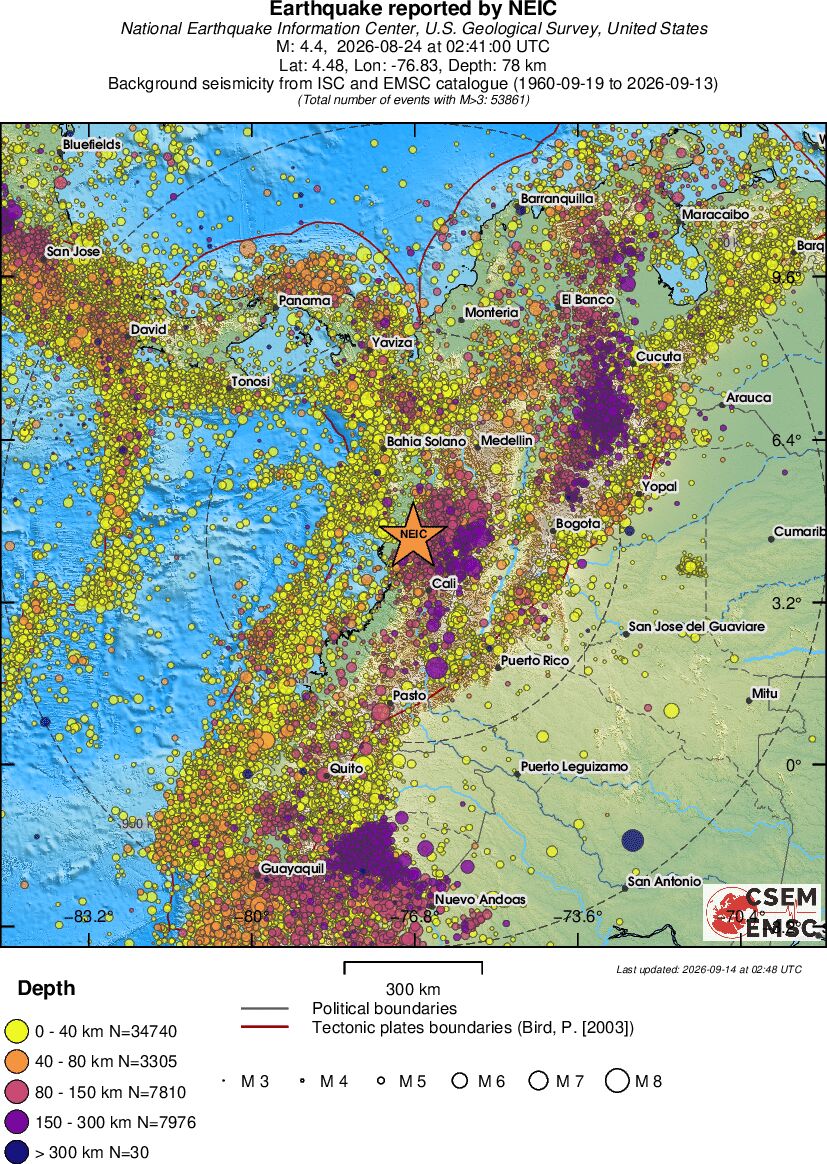 wide historical seismicity