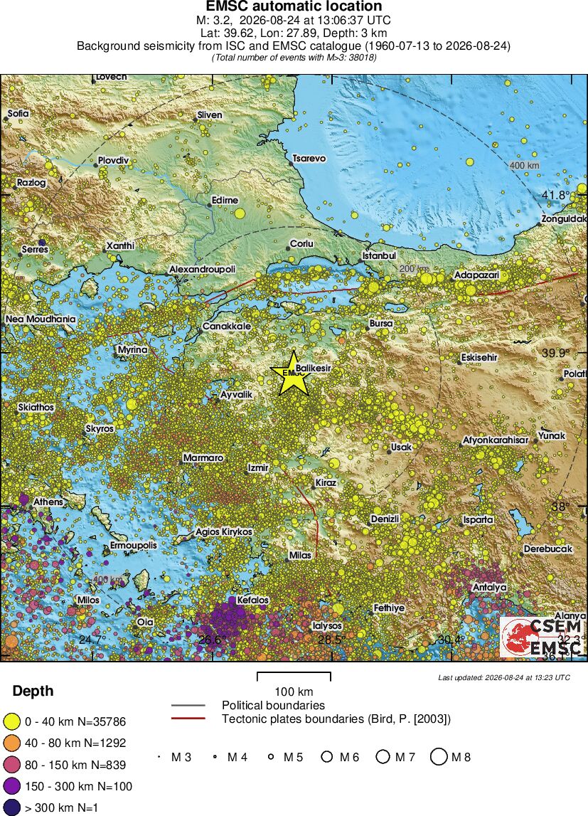 regional historical seismicity