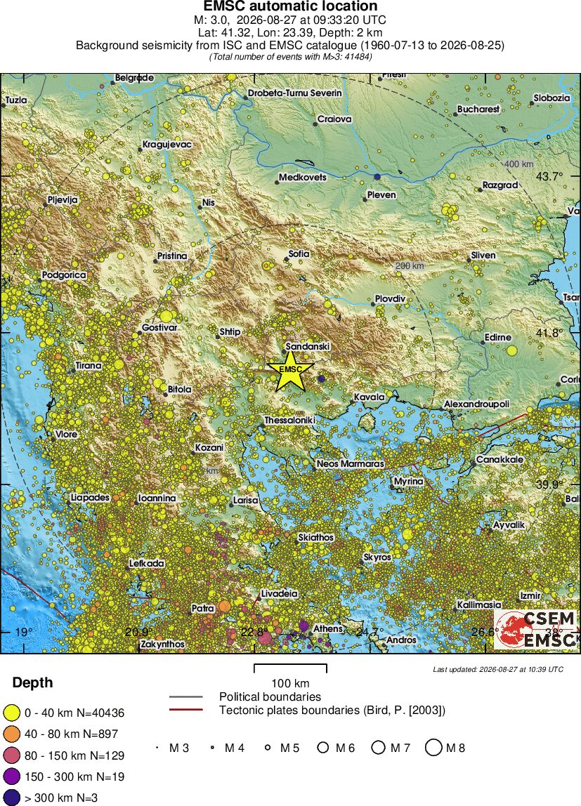 regional historical seismicity