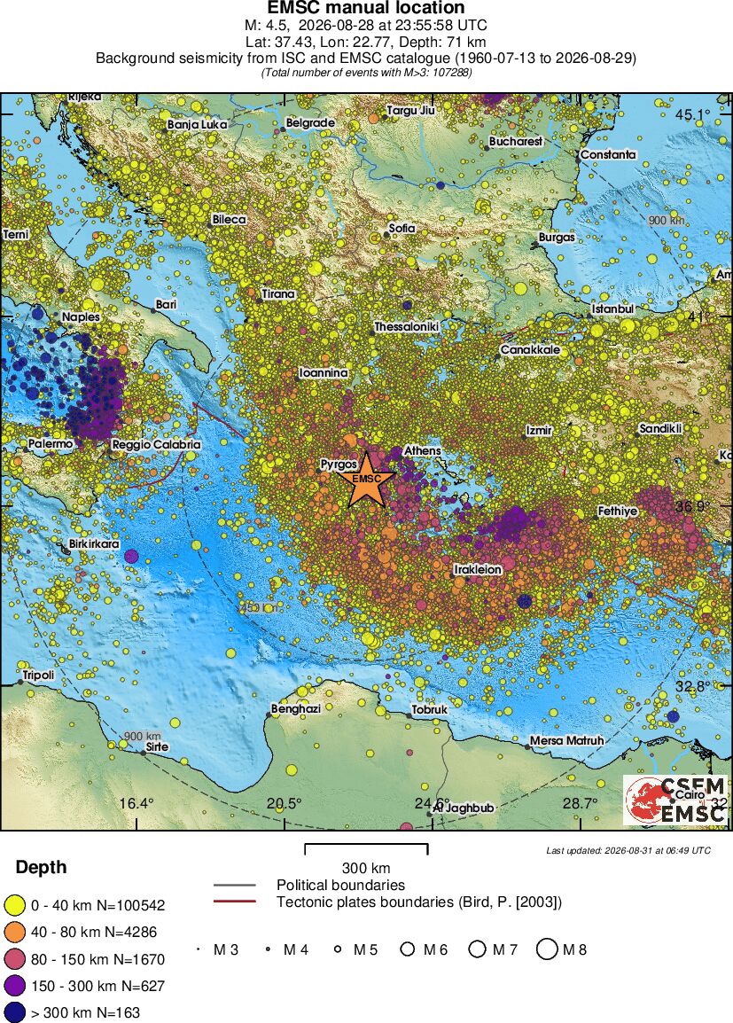 wide historical seismicity