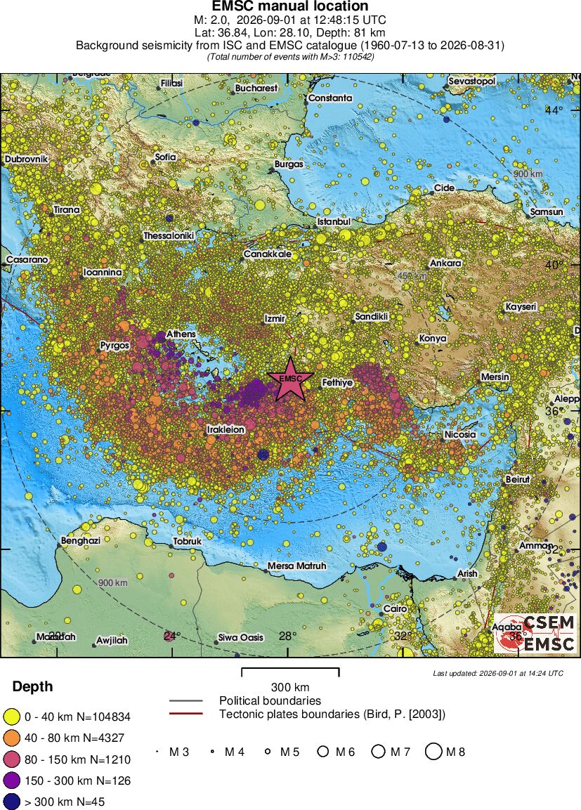 wide historical seismicity