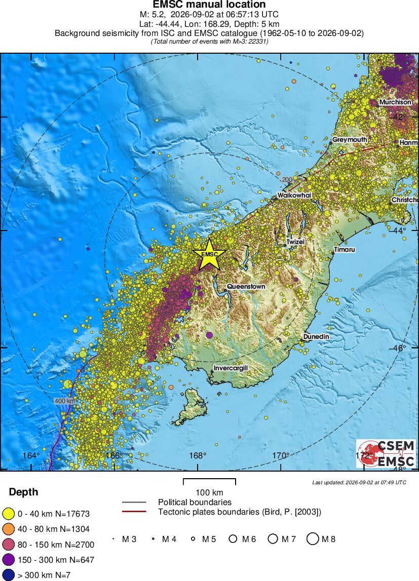 regional historical seismicity