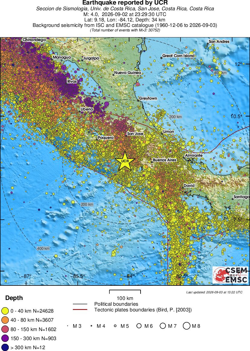 regional historical seismicity
