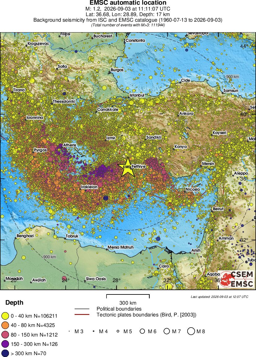 wide historical seismicity