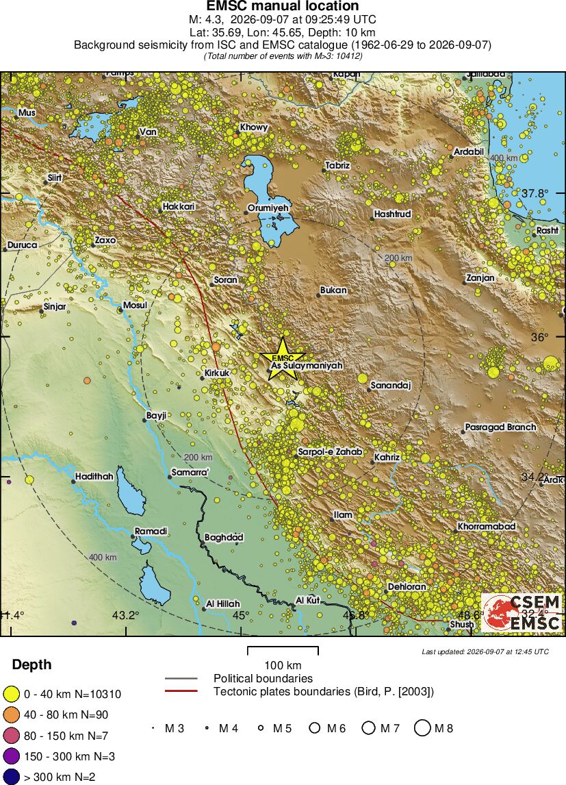 regional historical seismicity