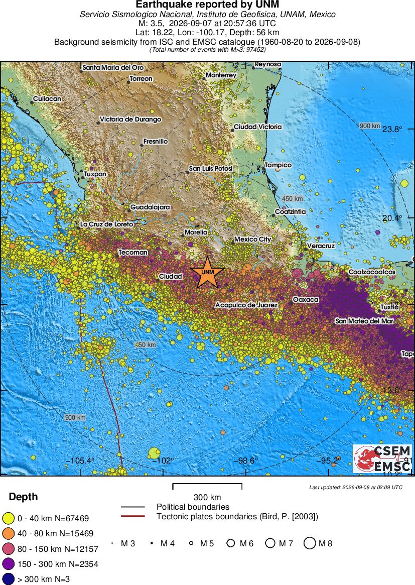 wide historical seismicity