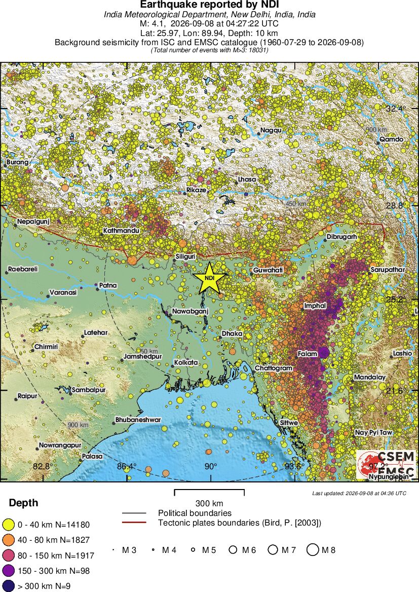 wide historical seismicity