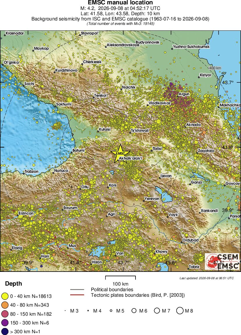 regional historical seismicity