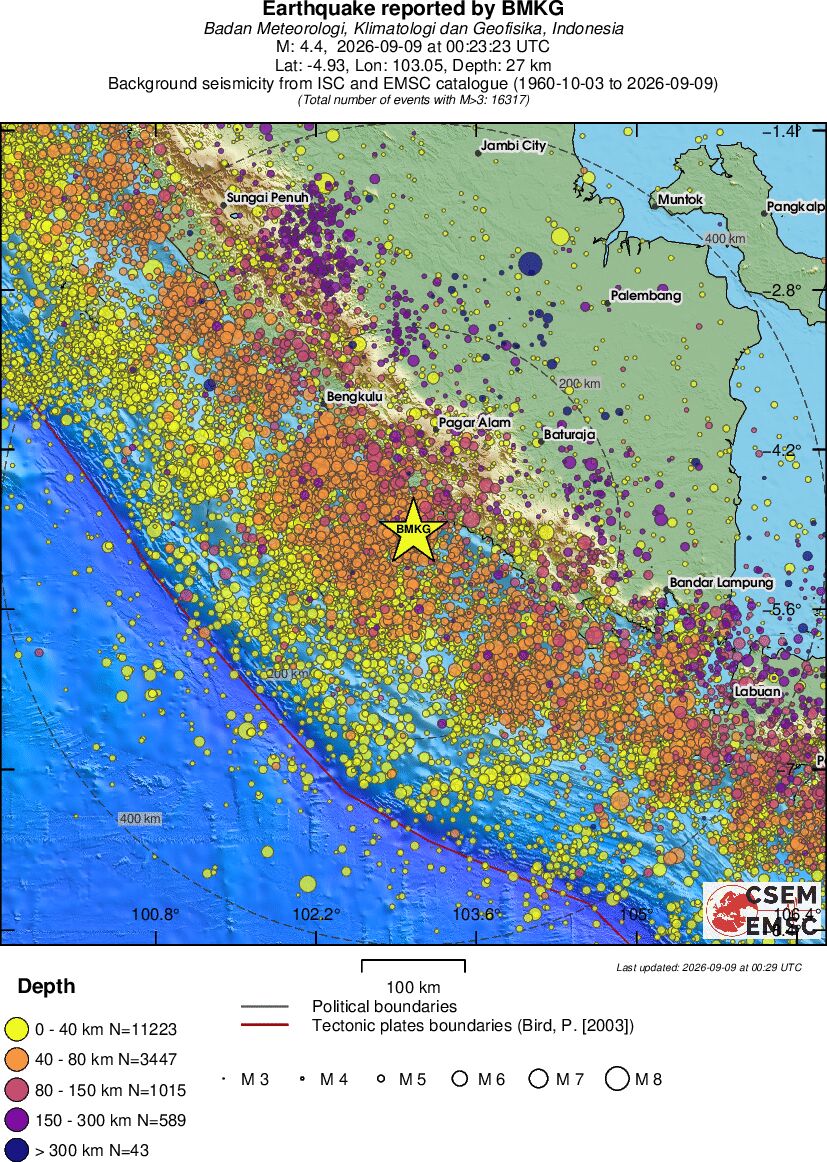 regional historical seismicity