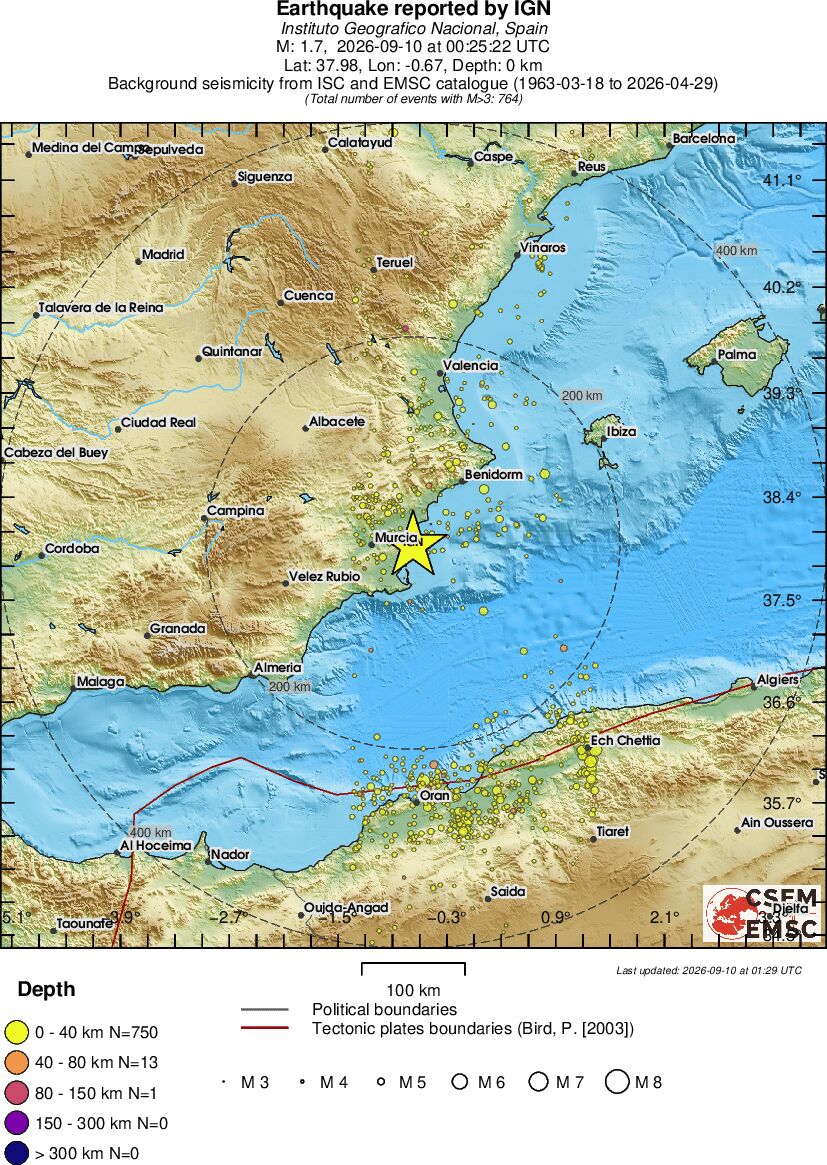 regional historical seismicity