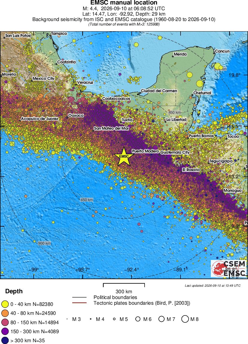 wide historical seismicity