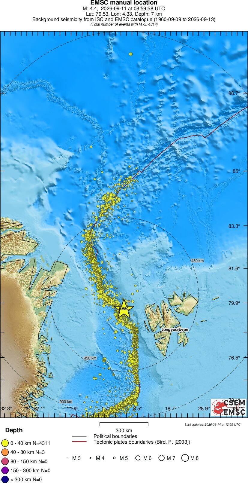 wide historical seismicity