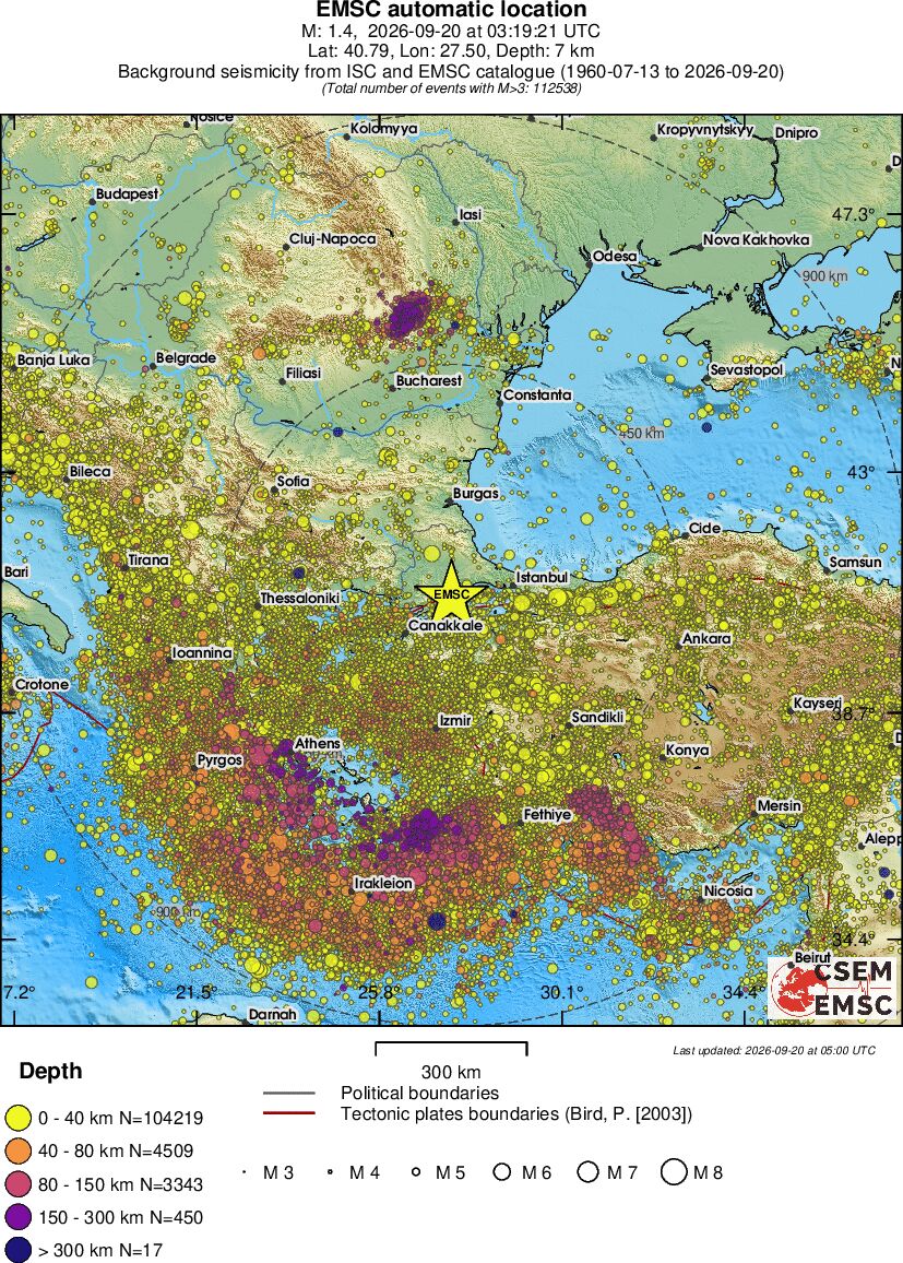 wide historical seismicity