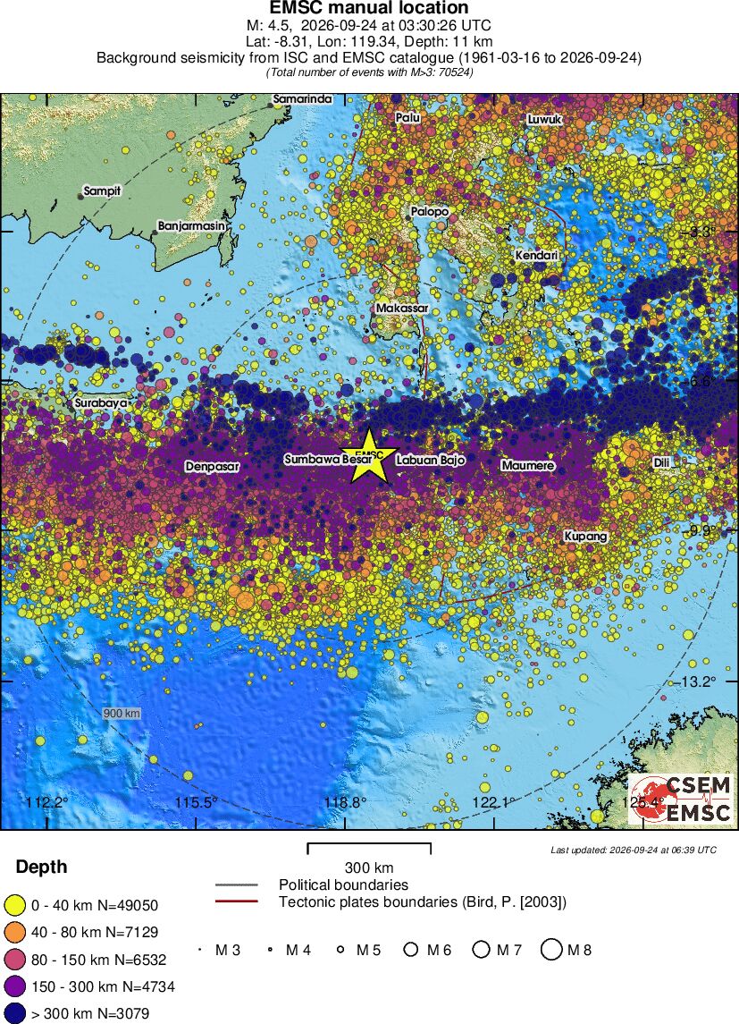 wide historical seismicity