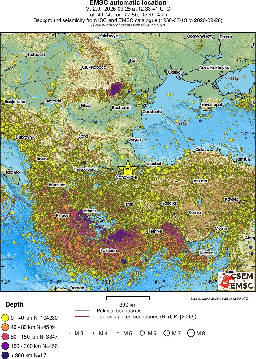 wide historical seismicity