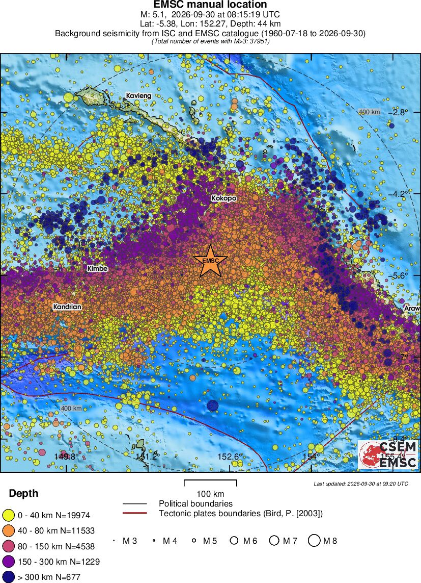 regional historical seismicity