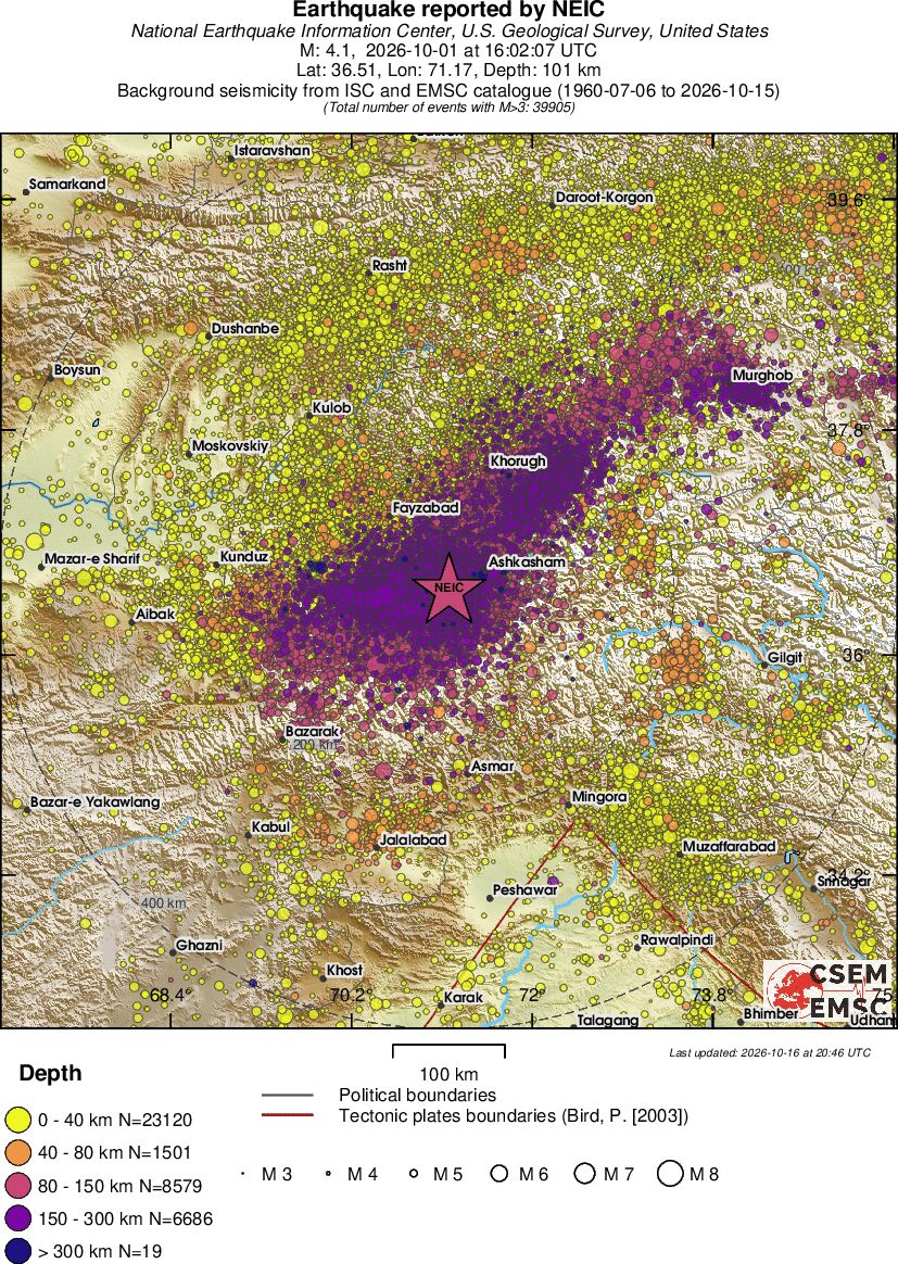 regional historical seismicity