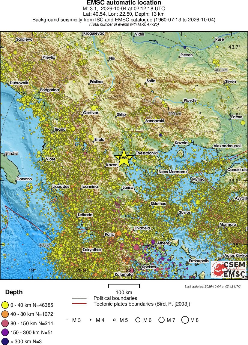 regional historical seismicity