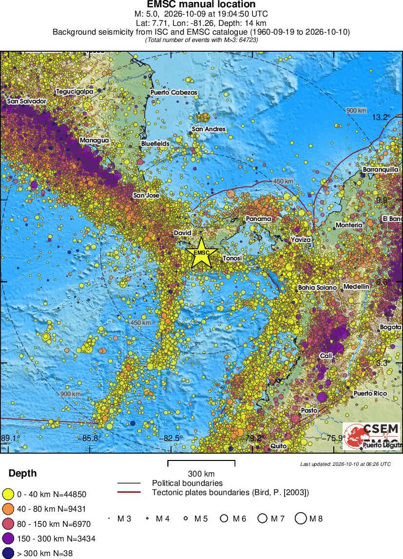 wide historical seismicity