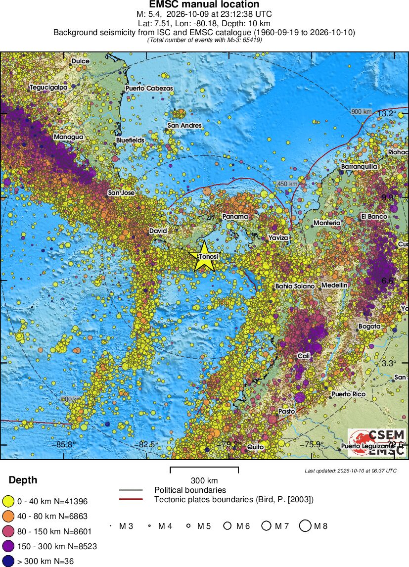 wide historical seismicity