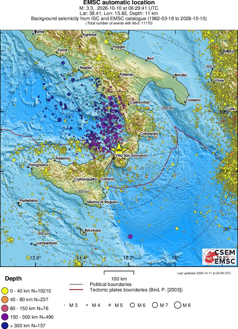 regional historical seismicity