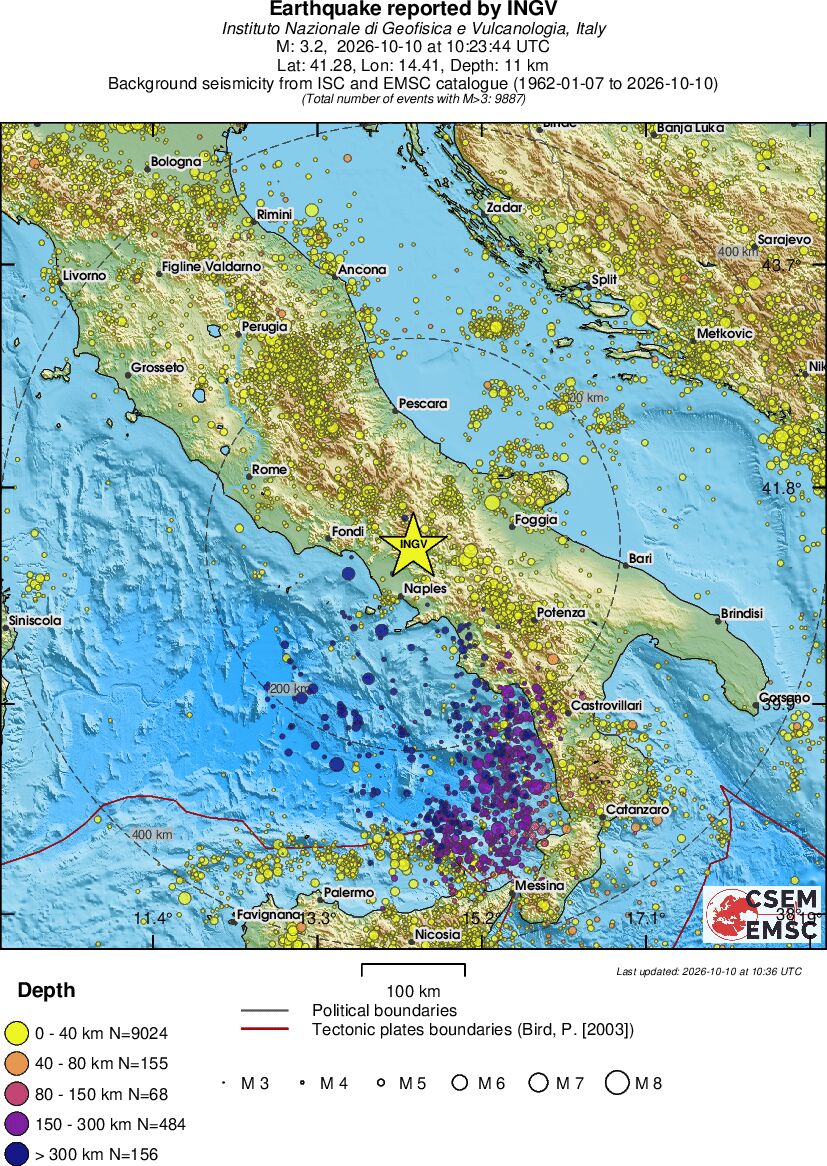 regional historical seismicity
