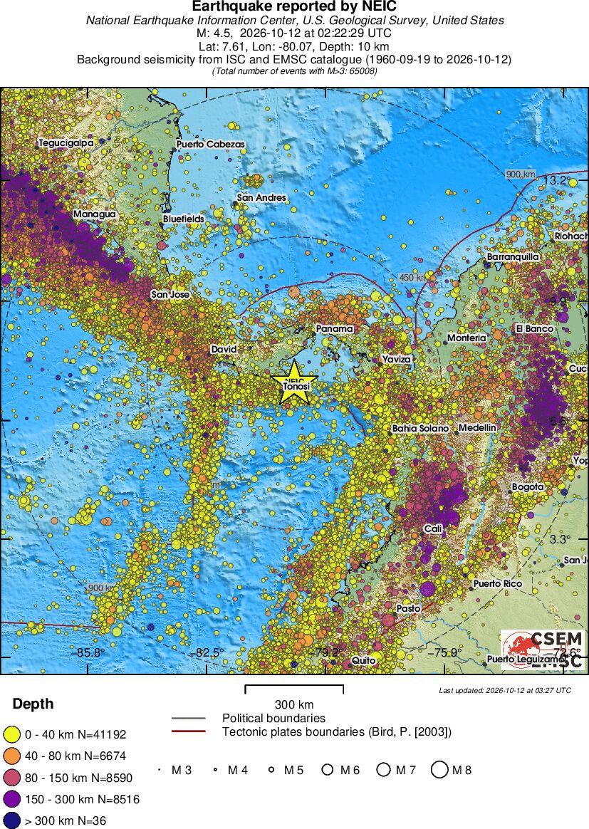 wide historical seismicity
