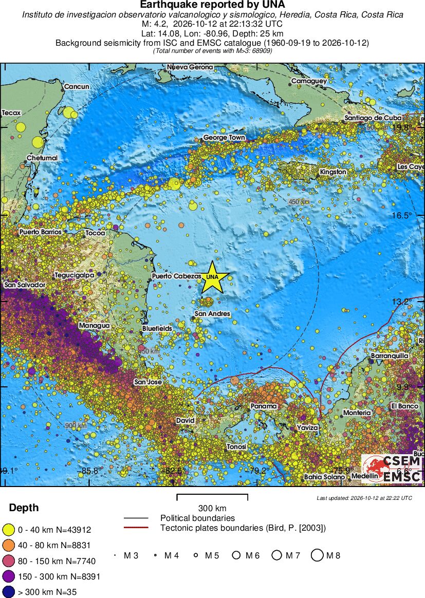wide historical seismicity