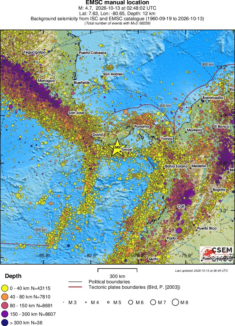 wide historical seismicity