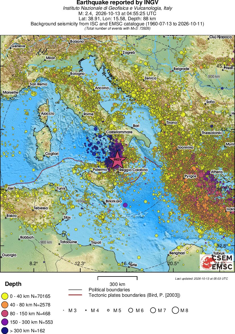 wide historical seismicity