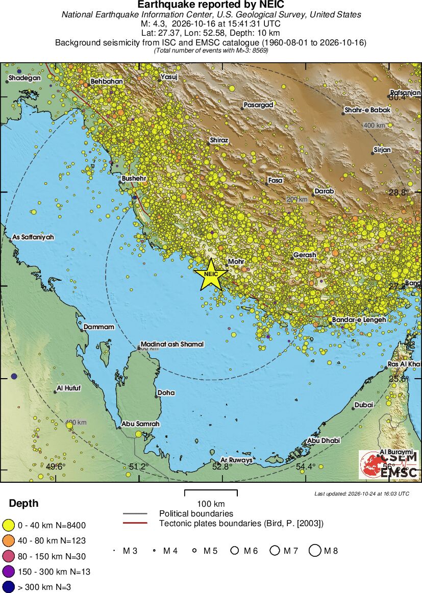 regional historical seismicity