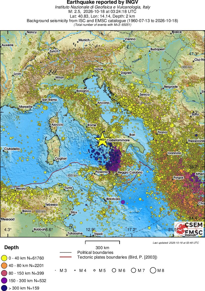 wide historical seismicity