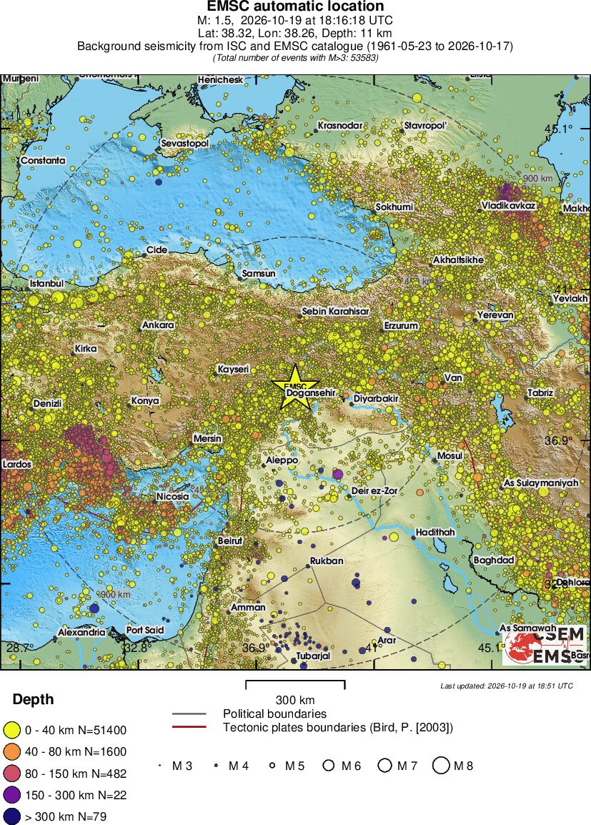 wide historical seismicity