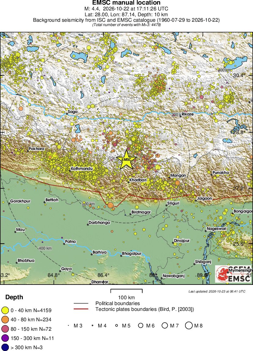 regional historical seismicity