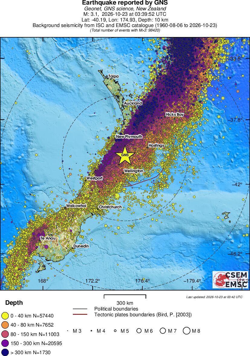 wide historical seismicity