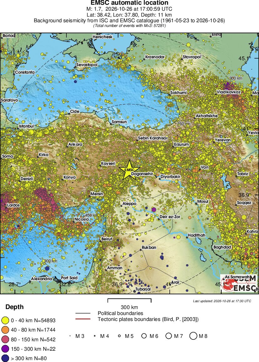 wide historical seismicity