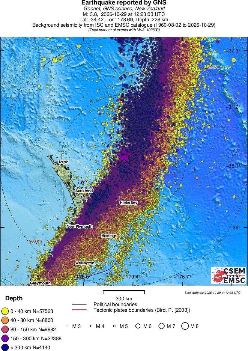 wide historical seismicity