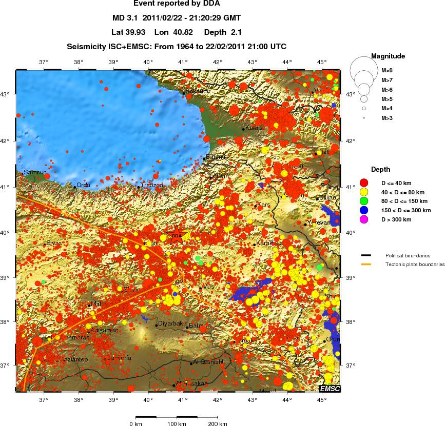 regional historical seismicity