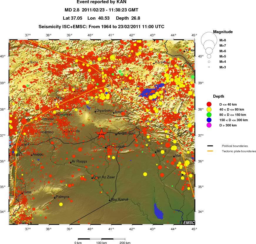 regional historical seismicity