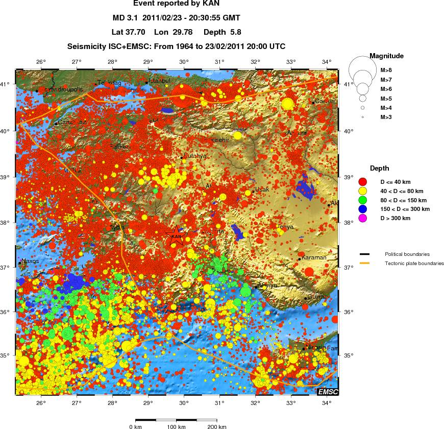 regional historical seismicity